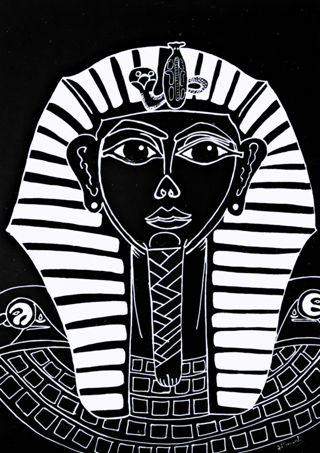 black pharaoh drawing
