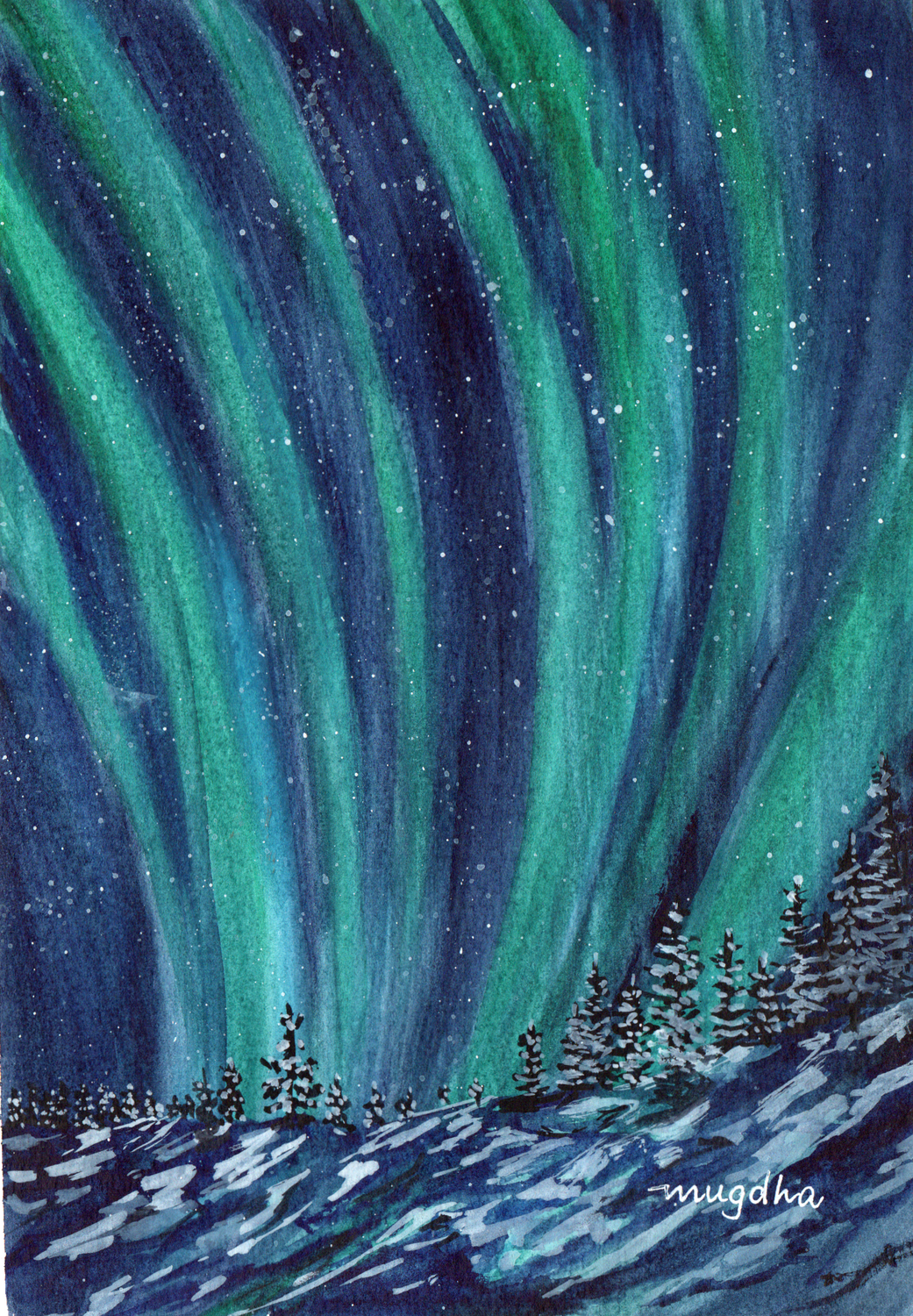 Wall Art Print, Northern lights - aurora borealis