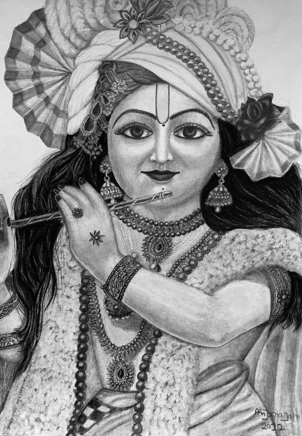 Lord Krishna: Pencil Sketches – A MYTHOLOGY BLOG | Boho art drawings,  Sketches, Mandala design art