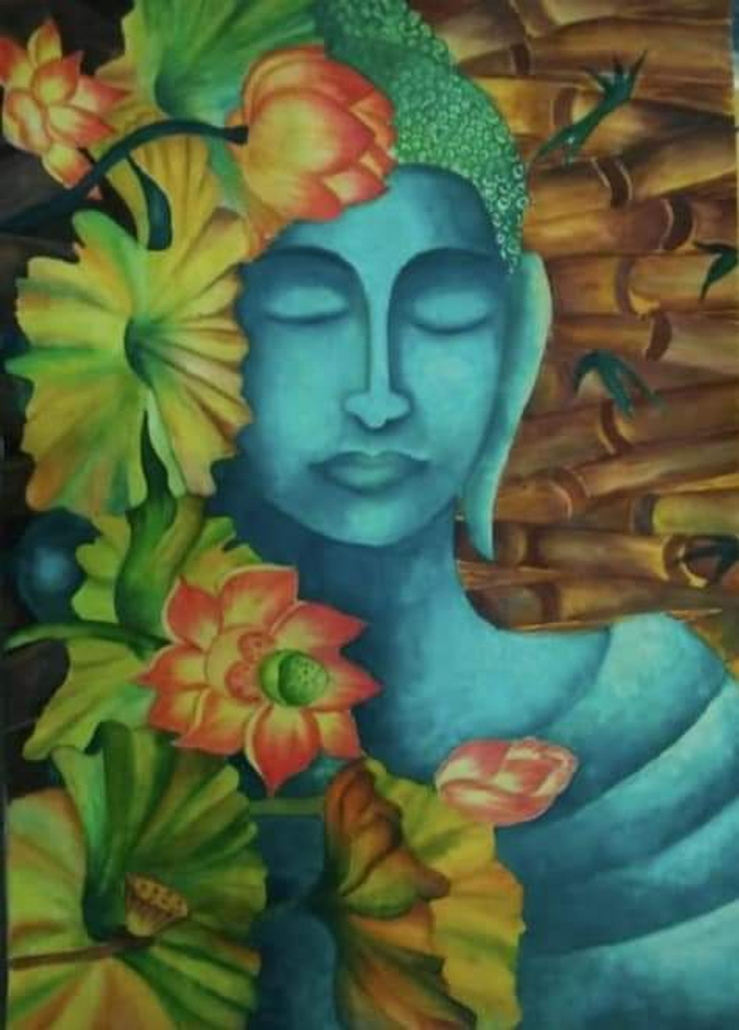 Sleeping Buddha Painting at Rs 9000 | बुद्धा पेंटिंग in Navi Mumbai | ID:  15447594733