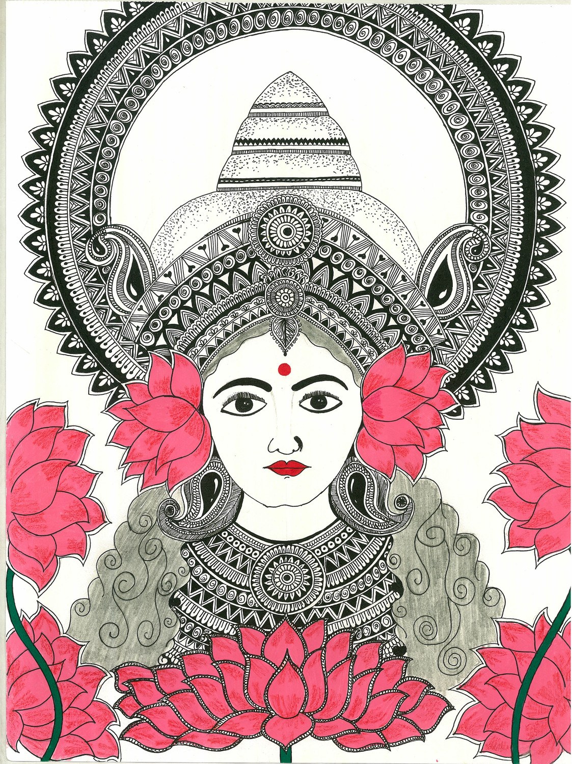 120+ Goddess Lakshmi Drawing Stock Photos, Pictures & Royalty-Free Images -  iStock