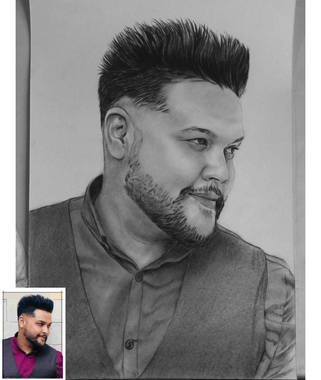 Charcoal Handmade Portrait