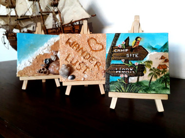 Wanderlust  (ART_2513_46050) - Handpainted Art Painting - 4in X 4in