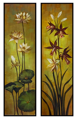 Flower painting  (ART_6706_56409) - Handpainted Art Painting - 24in X 36in