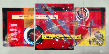 Abstract Art  (ART_7405_47522) - Handpainted Art Painting - 52in X 24in