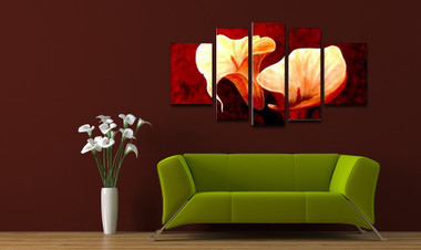 Floral Union - Handpainted Art Painting - 54in X 32in (Details Inside)