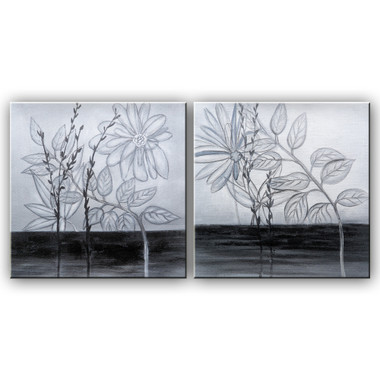Blossom Pair 05 - Handpainted Art Painting - 40in X 20in