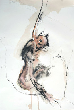 Squirrel - 1 (ART_6373_69529) - Handpainted Art Painting - 15 in X 22in