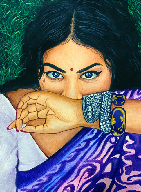 sketch of bengali girl  sketch artists art 