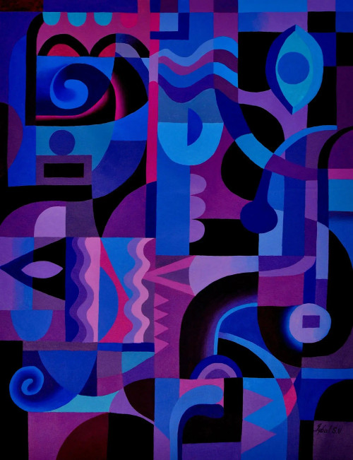 Buy Untitled (ART701100178) Handpainted Art Painting 32 in X 40in