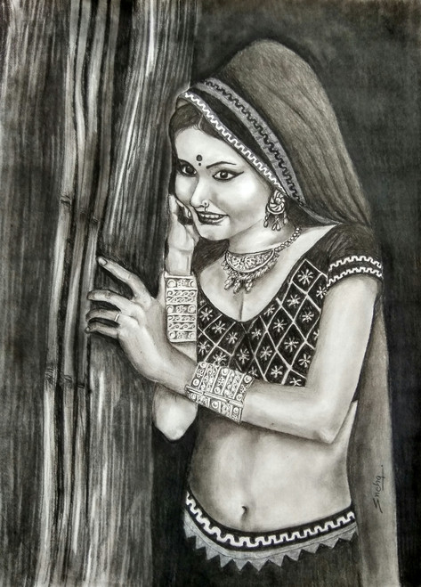 Shop Charcoal Sketch Drawing Paintings Online