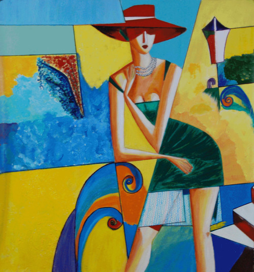 Buy Elegance Handmade Painting by Shalini Singh. CodeART_2768_19753