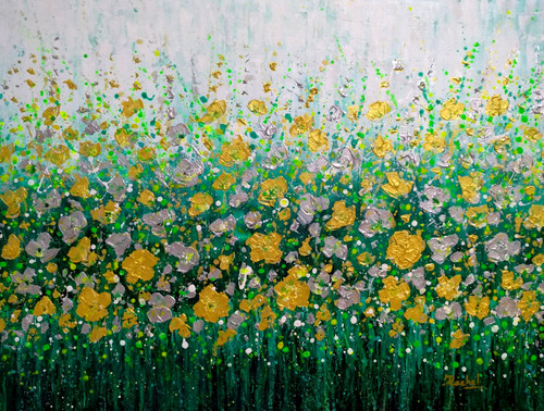 SPARKLING BLOSSOM (ART_5042_57322) - Handpainted Art Painting - 24in X 18in SPARKLING BLOSSOM (ART_5042_57322) - Handpainted Art Painting - 24in X 18in