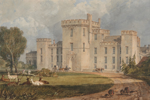 View Of Hampton Court, Hertefordshire, From The Northwest (1806) By Joseph Mallord William Turner (PRT_12534) - Canvas Art Print - 33in X 22in View Of Hampton Court, Hertefordshire, From The Northwest (1806) By Joseph Mallord William Turner (PRT_12534) - Canvas Art Print - 33in X 22in