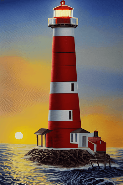 Lighthouse 5 (PRT_8991_74980) - Canvas Art Print - 11in X 16in