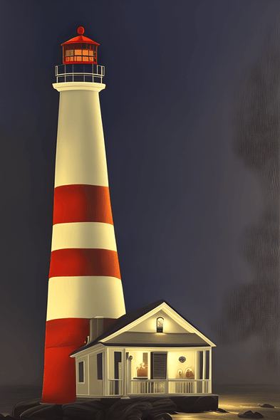 Lighthouse 2 (PRT_8991_74976) - Canvas Art Print - 11in X 16in