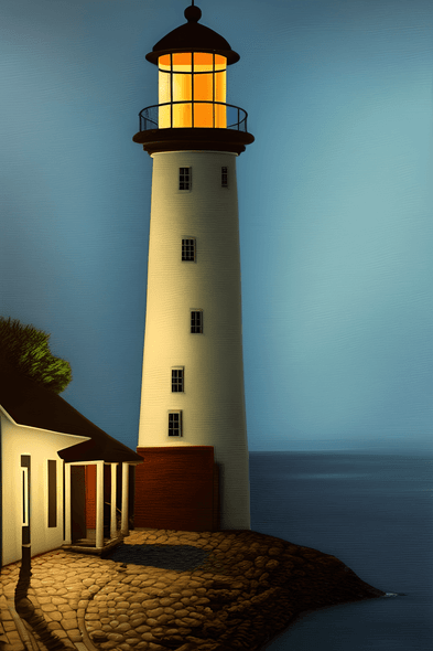 Lighthouse (PRT_8991_74975) - Canvas Art Print - 11in X 16in