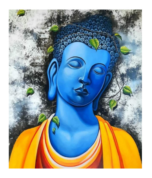 Buddham - Series 14 (ART_8015_75176) - Handpainted Art Painting - 42in X 48in