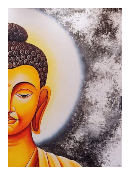 Buddham - Series 9 (ART_8015_75170) - Handpainted Art Painting - 30in X 42in