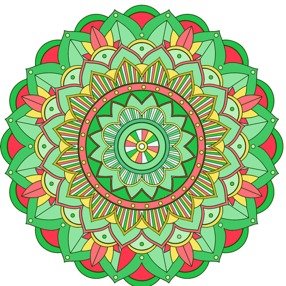 Mandala Art (PRT_5620_75635) - Canvas Art Print - 15in X 15in