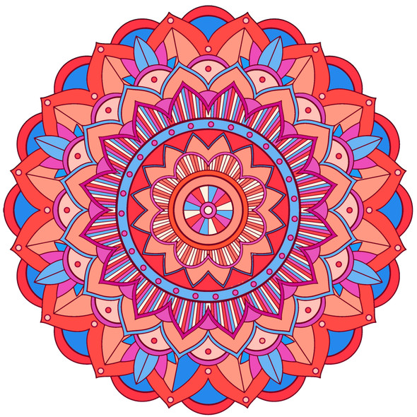 Mandala art (PRT_5620_75633) - Canvas Art Print - 15in X 15in