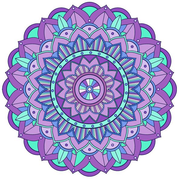 Mandala Art (PRT_5620_75627) - Canvas Art Print - 15in X 15in