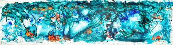 Untitled  (ART_8984_76111) - Handpainted Art Painting - 64in X 15in