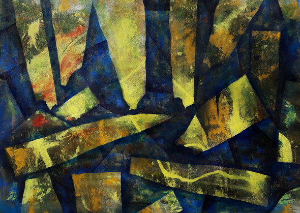 Abstract Art (ART_464_76408) - Handpainted Art Painting - 44in X 30in