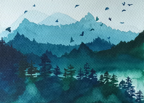 Misty Forest (PRT_8429_76507) - Canvas Art Print - 36in X 24in