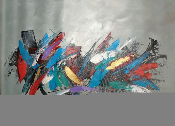 ABSTRACT PAINTING IN KNIFE FORMATION (ART_3319_76643) - Handpainted Art Painting - 36in X 24in