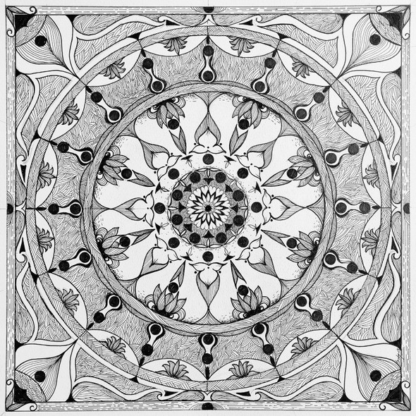Patterns (ART_464_76788) - Handpainted Art Painting - 20in X 20in