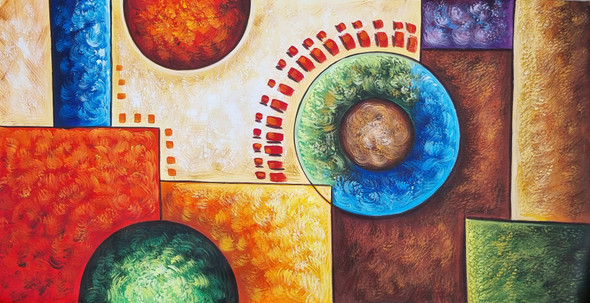 ABSTRACT PAINTING (ART_3319_76838) - Handpainted Art Painting - 48in X 24in