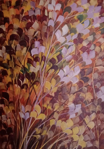 Land Scape 3 (ART-4150-100115) - Handpainted Art Painting - 14in X 23in