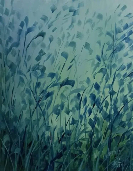 Land Scape 1 (ART-4150-100113) - Handpainted Art Painting - 23in X 18in