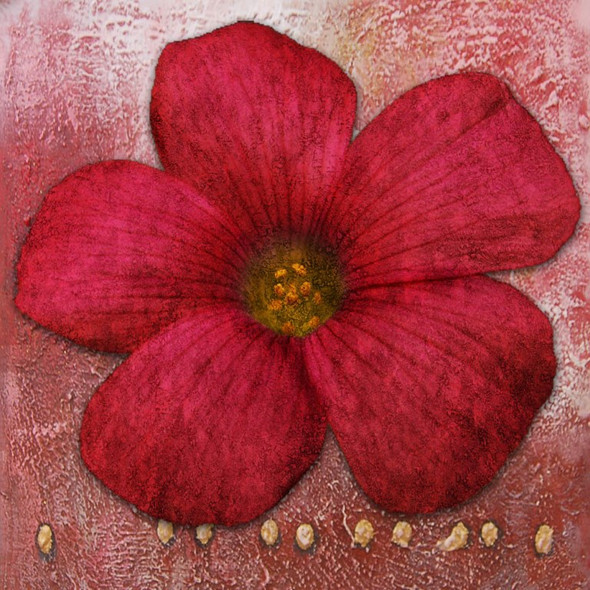 Beauty of Flower 13 - Handpainted Art Painting - 32in X 32in