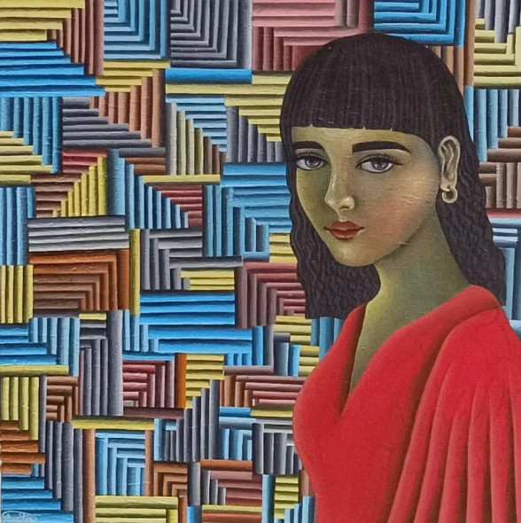 MODERN ART 3 (ART-8439-100693) - Handpainted Art Painting - 17in X 17in