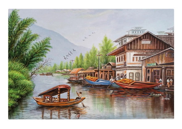 Kashmir (ART-8868-100810) - Handpainted Art Painting - 36 in X 24in