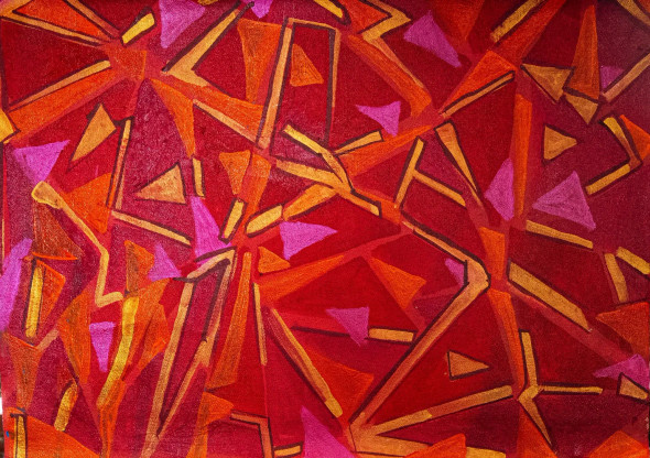 Expressive Shades (ART-15198-100904) - Handpainted Art Painting - 22 in X 16in
