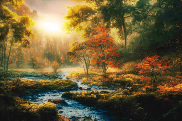 Nature Scenery 2 (PRT-8645-100942) - Canvas Art Print - 24in X 16in