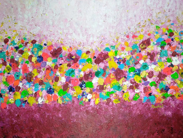 Spring Bliss (ART-5042-101001) - Handpainted Art Painting - 24in X 18in