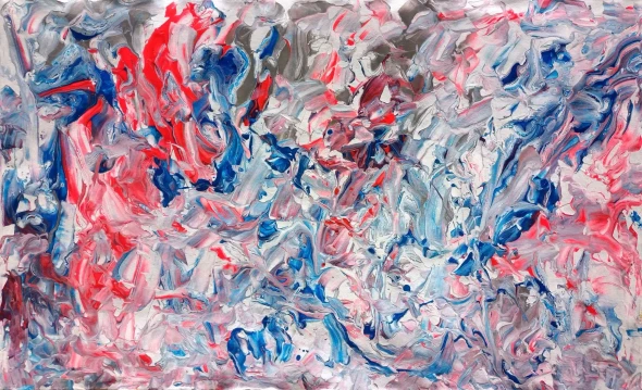 Rebirth Abstract Artwork, Canvas Painting (ART-7988-101067) - Handpainted Art Painting - 39in X 23in