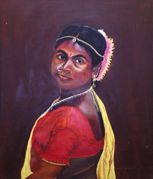 Tribal Dancer (ART-15427-101740) - Handpainted Art Painting - 20 in X 24in