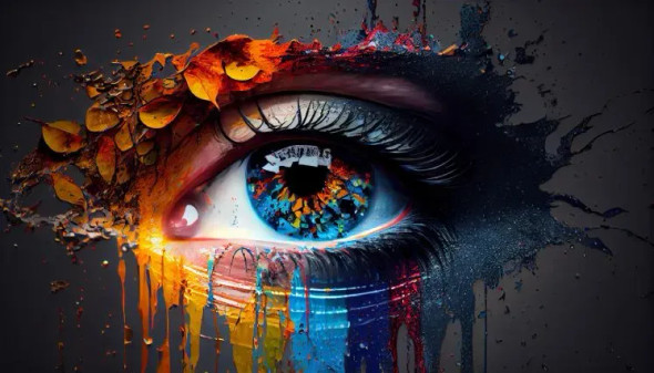 Eye-women (PRT-7809-101781) - Canvas Art Print - 24in X 14in