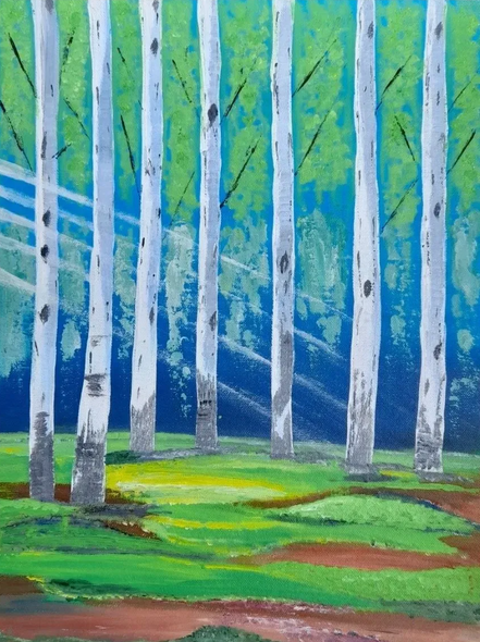 Rays Of Hope (ART-15502-102062) - Handpainted Art Painting - 16in X 18in