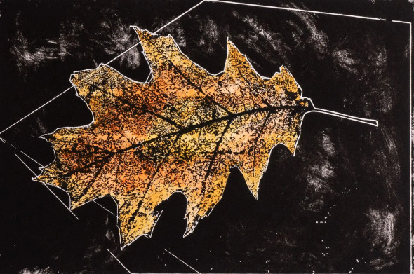 Autumn Leaf #1 (PRT-15544-102120) - Canvas Art Print - 42in X 28in