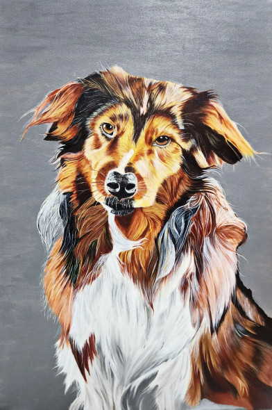FAITH (ART-2405-102424) - Handpainted Art Painting - 22in X 33in