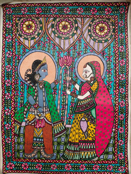 Jaimal Of Siya Ram (ART-3198-102973) - Handpainted Art Painting - 22in X 30in