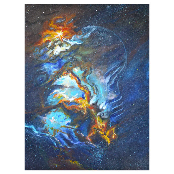Cosmic Nights : Illuminati 1 (ART-9073-103077) - Handpainted Art Painting - 18in X 24in