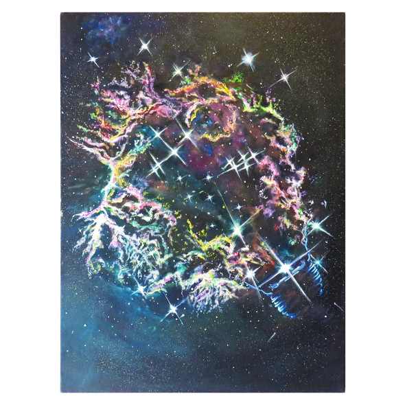 Cosmic Nights ; Illuminati 4 (ART-9073-103080) - Handpainted Art Painting - 18in X 24in