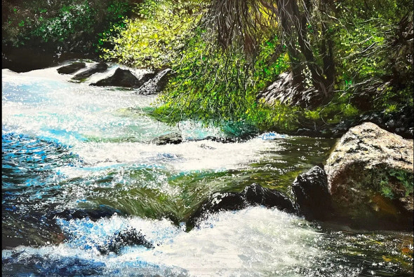 Magical River (PRT-7615-103125) - Canvas Art Print - 36in X 24in